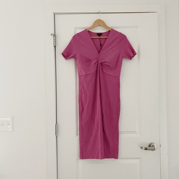 NWT Universal Standard Twist Knit Ribbed Dress Anemone Pink - Picture 5 of 11
